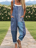 Florentina | Blauer Patchwork-Jumpsuit