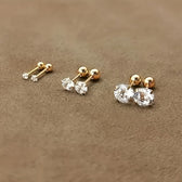 Set aus 3 Paar eleganten Ohrringen