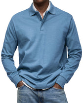 LAURENT MONACO | LUXUS POLOSHIRT MIT LANGEN ÄRMELN