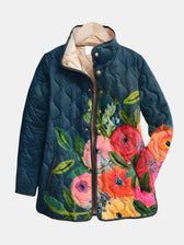 Amaya | Vintage-Blumenmuster-Steppjacke