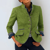 Anja™ | Elegante Strickjacke mit hohem Kragen