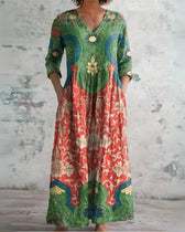 Clara™ | Florales Komfort-Maxikleid