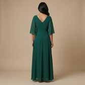 Lucía - Chiffonkleid mit V-Ausschnitt