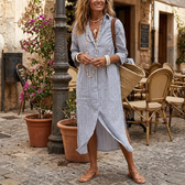 Willow | Elegantes Gestreiftes Sommerkleid