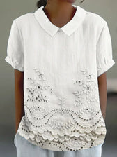 Lily | Blumenbestickte Bluse