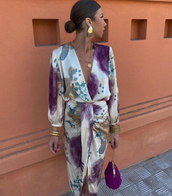ELKE | KLEID MIT V-AUSSCHNITT