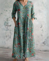 Clara™ | Florales Komfort-Maxikleid