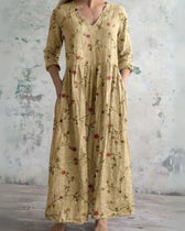 Clara™ | Florales Komfort-Maxikleid