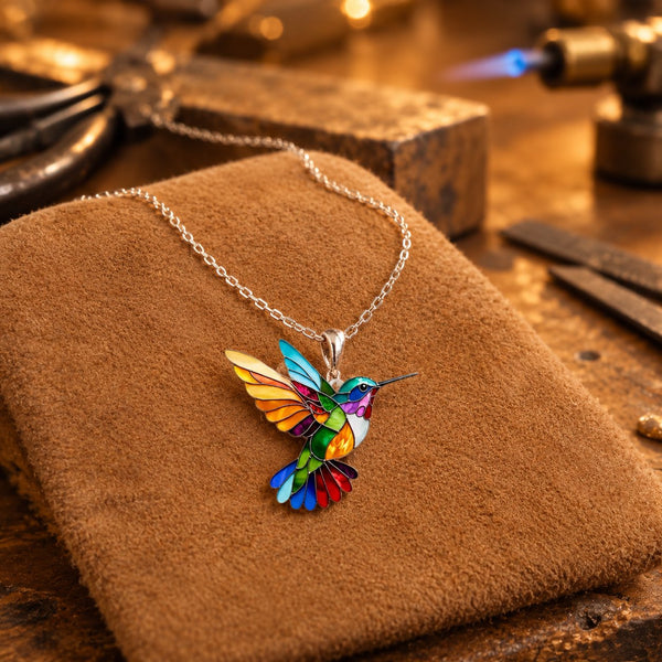 Buntes Kolibri-Halsband