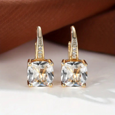 Elegante Creolenohrringe mit funkelnden Steinen