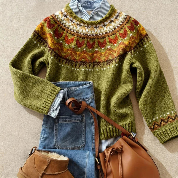 Jasmine™ | Klassischer Vintage Strickpullover