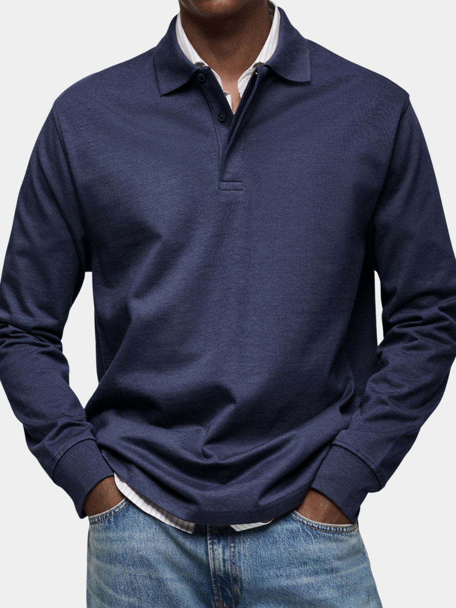 LAURENT MONACO | LUXUS POLOSHIRT MIT LANGEN ÄRMELN