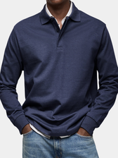 LAURENT MONACO | LUXUS POLOSHIRT MIT LANGEN ÄRMELN