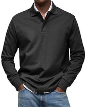 LAURENT MONACO | LUXUS POLOSHIRT MIT LANGEN ÄRMELN