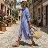 Willow | Elegantes Gestreiftes Sommerkleid