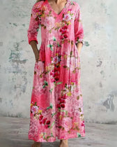 Clara™ | Florales Komfort-Maxikleid