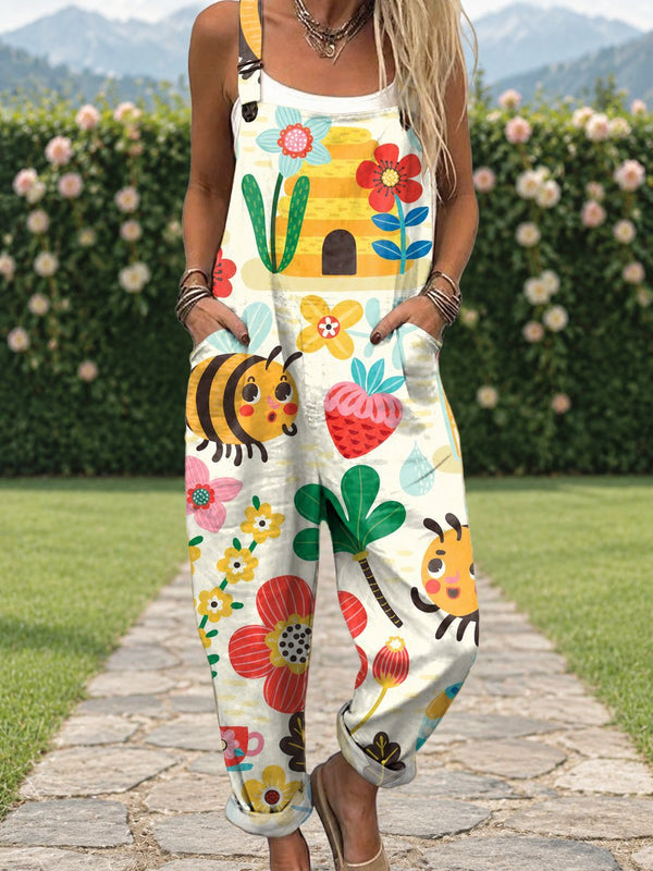 Felicia | Jumpsuit mit Gartenbienen