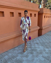 ELKE | KLEID MIT V-AUSSCHNITT