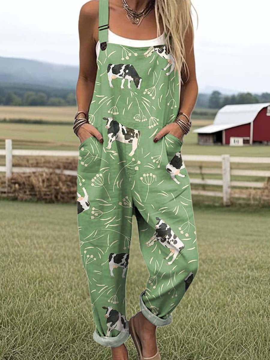 Feline | Ländlicher Kuhdruck Overall