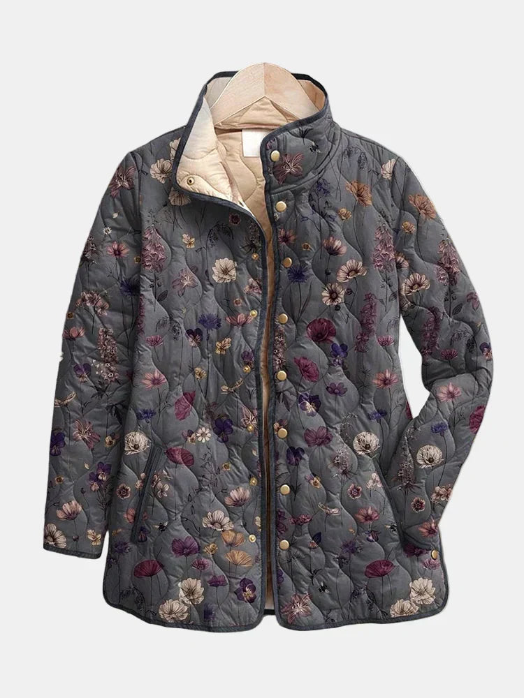 Niva | Vintage Blumenmuster Steppjacke