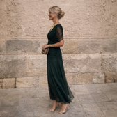 Mikaela | Maxikleid mit schulterfreiem Design