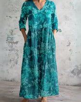 Clara™ | Florales Komfort-Maxikleid