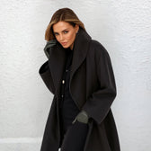 Anja™ | Eleganter langer Wollmantel