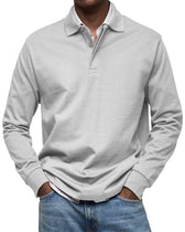 LAURENT MONACO | LUXUS POLOSHIRT MIT LANGEN ÄRMELN