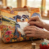 Bergwiesen-Begleiter · Handgefertigte Tasche im Alltag