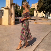 Mikaela | Maxikleid mit schulterfreiem Design