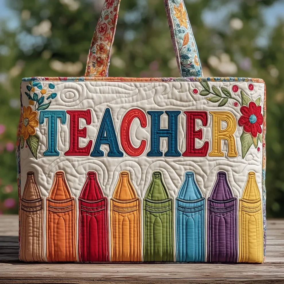 Lehrerfreude | Handgemachte gesteppte Tasche