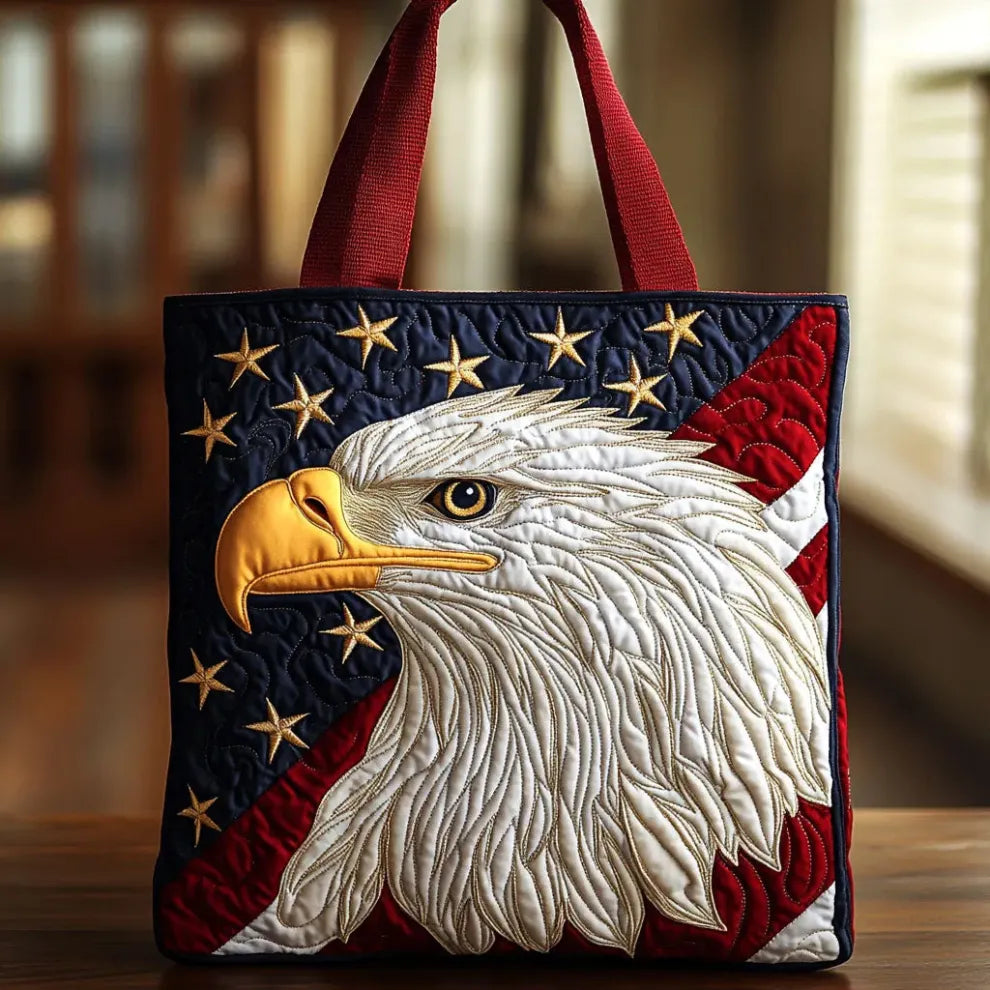 Freiheitsadler | Handgefertigte Stepp-Tasche