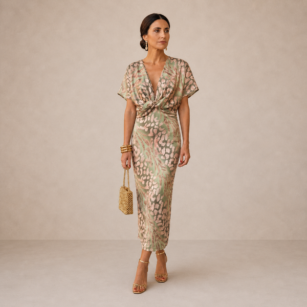 Kupfer Midi-Kleid | Damen Sommerkleid