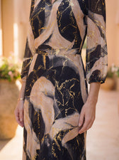 Bedrucktes Chiffonkleid