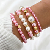 Liebende Perlenarmband™ | Set von 4