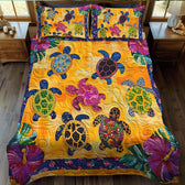 Hibiskus Schildkröte | 3-teiliges Tagesdecken-Set