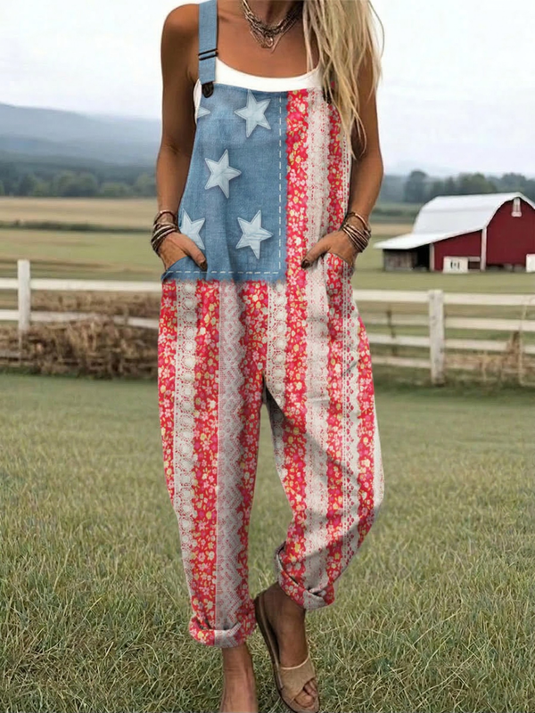 Martha | Sternstreifen-Jumpsuit