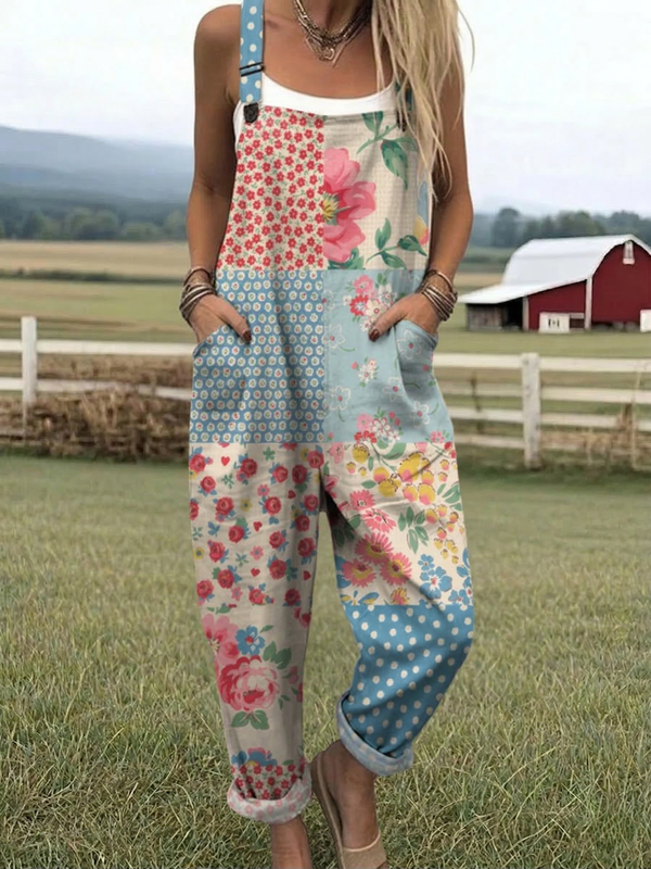 Frigg | Patchwork Blüten Jumpsuit