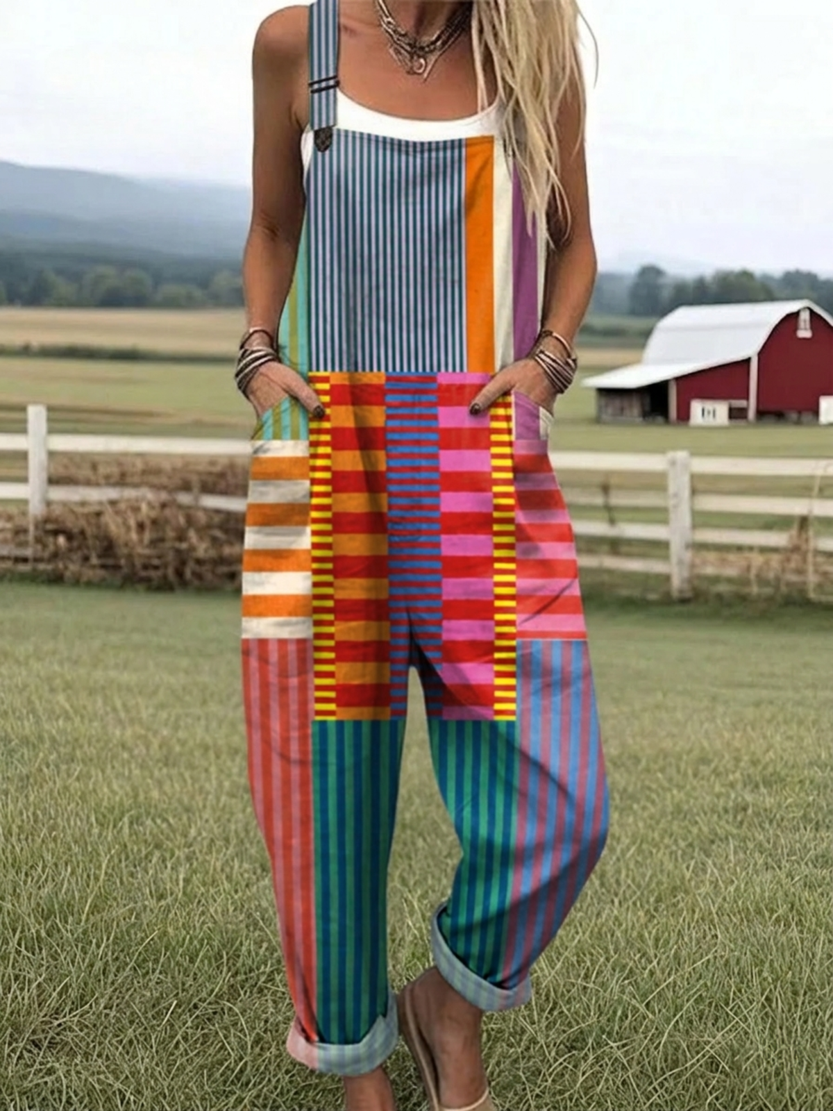 Sigrid | Regenbogenstreifen Jumpsuit