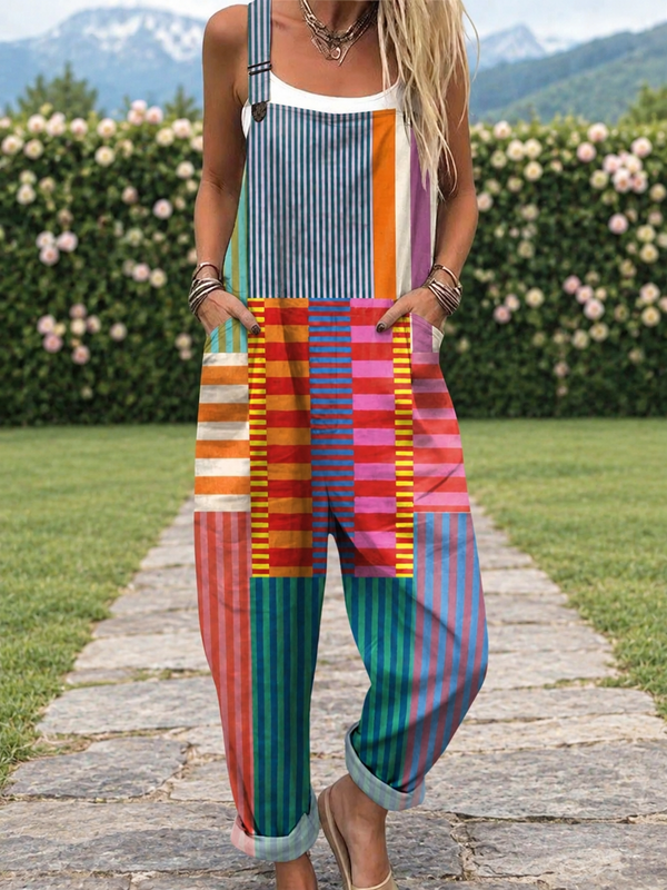 Sigrid | Jumpsuit mit Regenbogenstreifen
