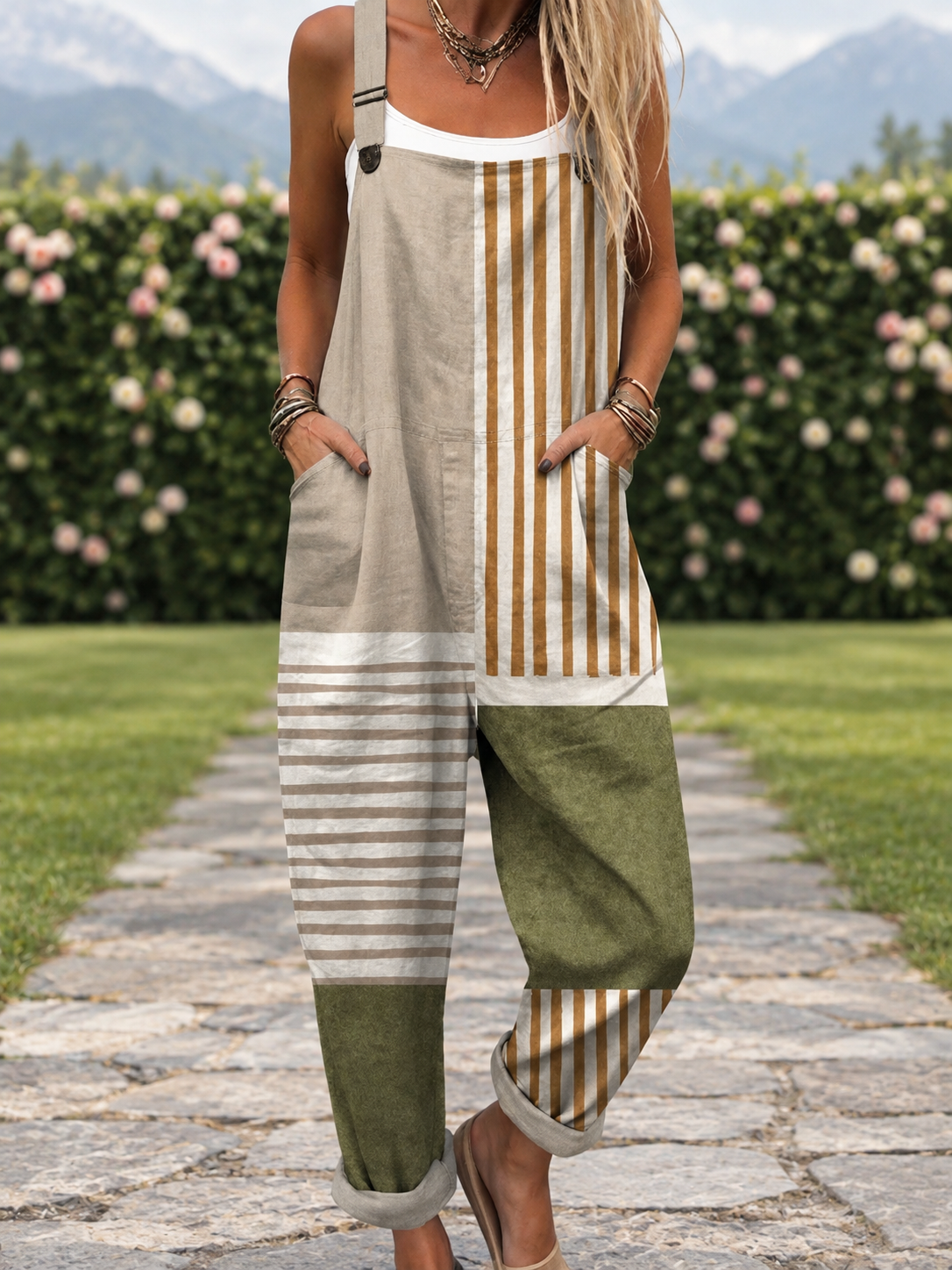 Frederikke | Gestreifter Jumpsuit