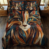 Katzen im Patchwork | 3-teiliges Tagesdecken-Set