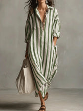 Amaris | Leinen-Langarm-Kleid