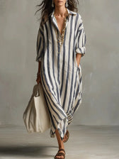 Amaris | Leinen-Langarm-Kleid