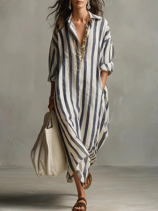 Amaris | Leinen-Langarm-Kleid