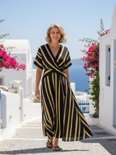 LINA | MAXIKLEID MIT KURZEN ÄRMELN