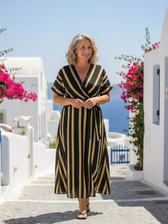 LINA | MAXIKLEID MIT KURZEN ÄRMELN