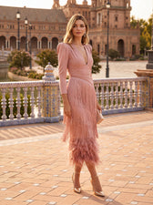 Fransenkleid Salbei