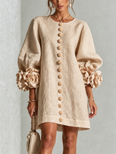 Rosalie - Knopfverschluss Mini-Kleid