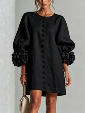 Rosalie - Knopfverschluss Mini-Kleid